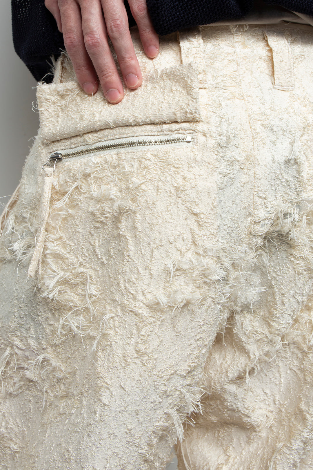 Jacquard 2tuck Pants Ivory