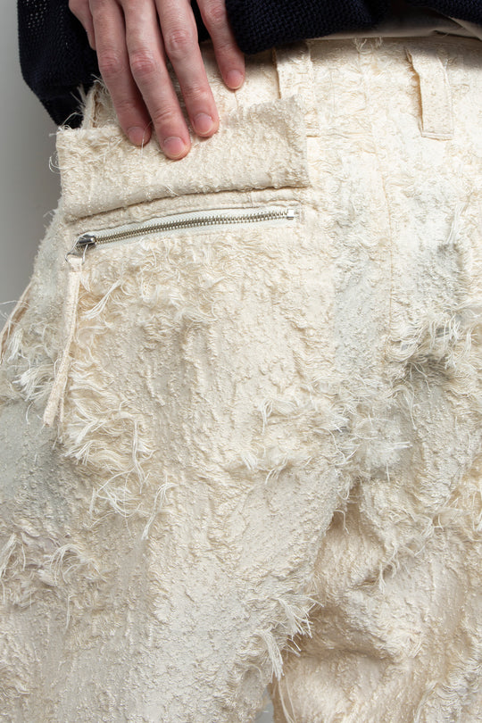 Jacquard 2tuck Pants Ivory
