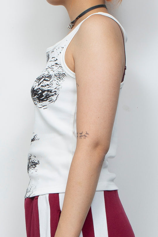 Interesting printed vest