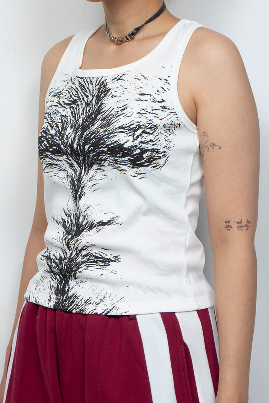 Interesting printed vest