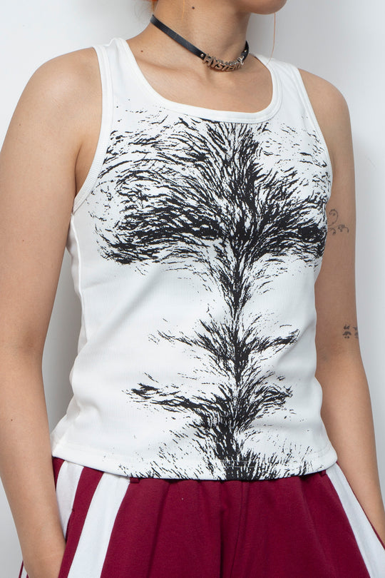 Interesting printed vest