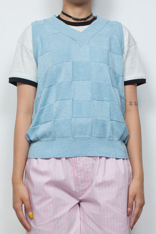 Lace knitted vest
