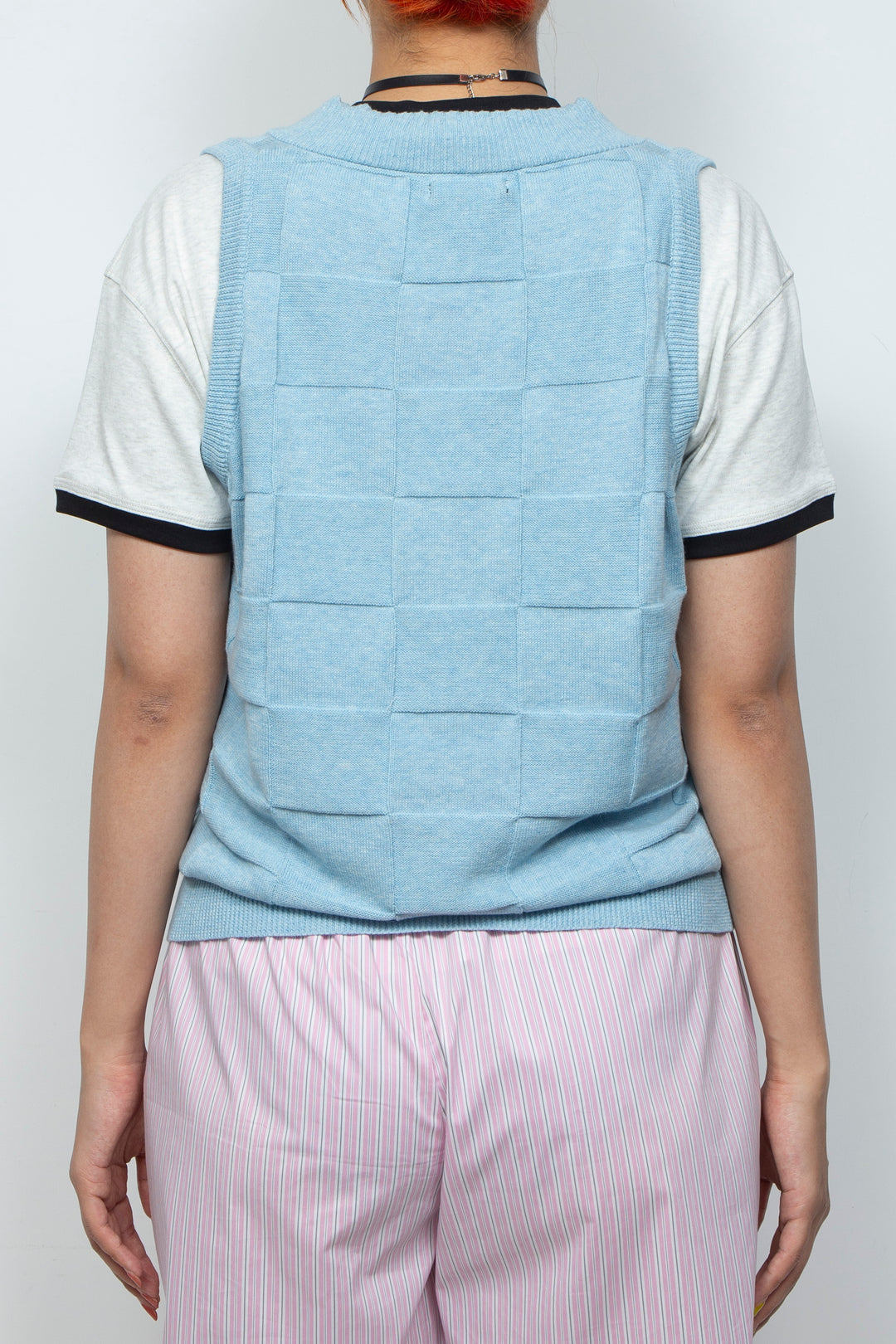 Lace knitted vest