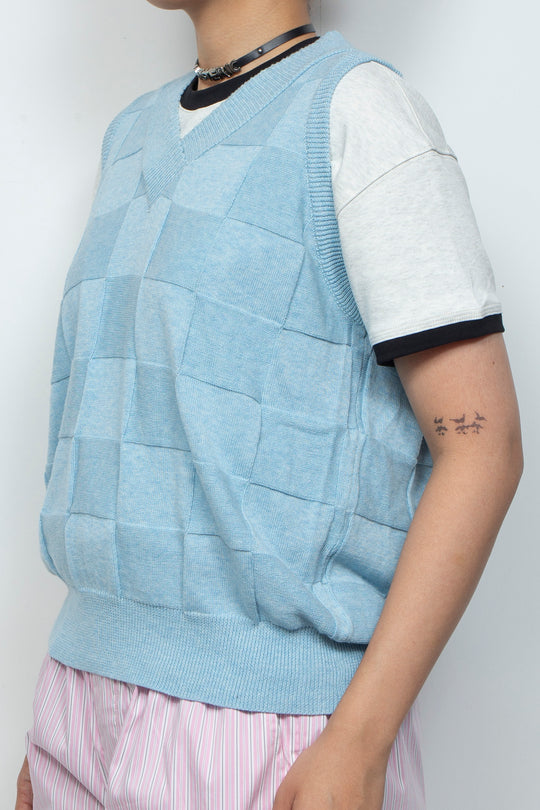 Lace knitted vest