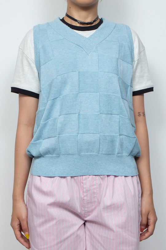 Lace knitted vest