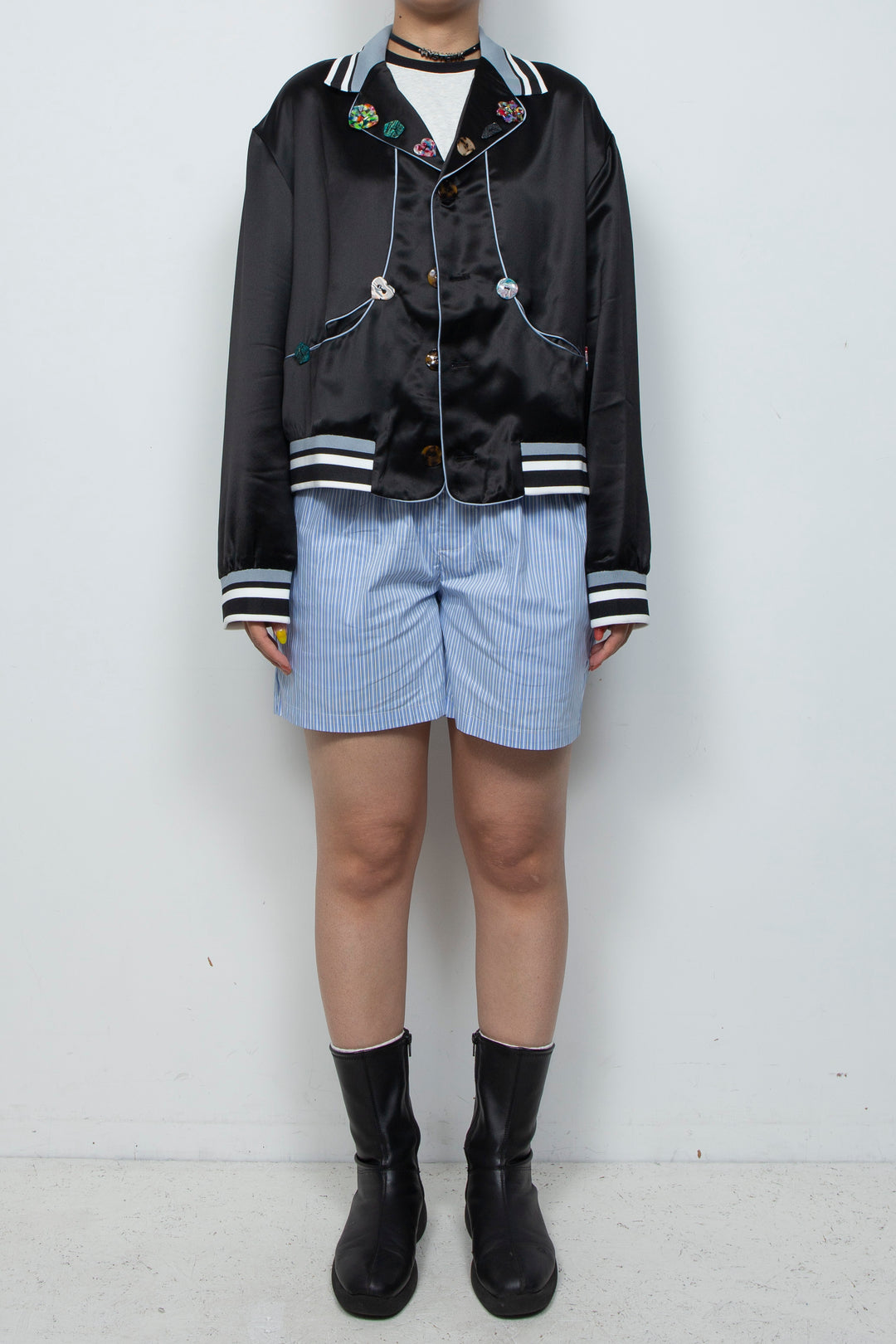Threaded silk jacket
