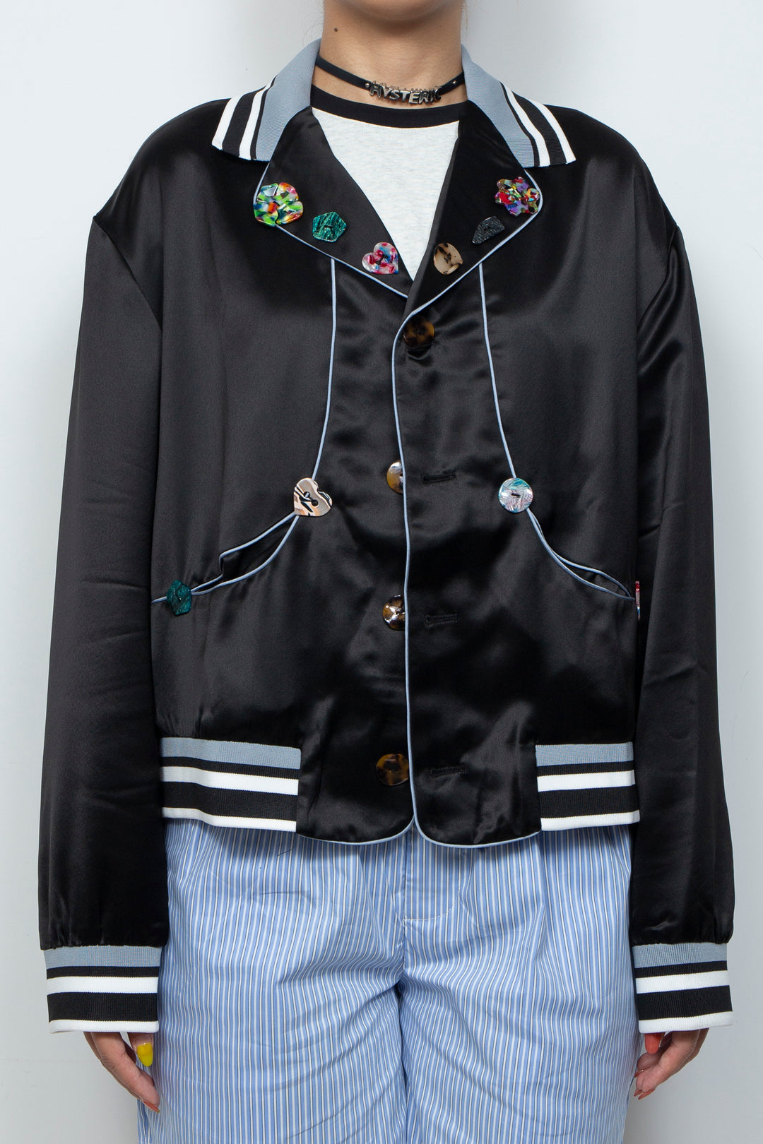 Threaded silk jacket