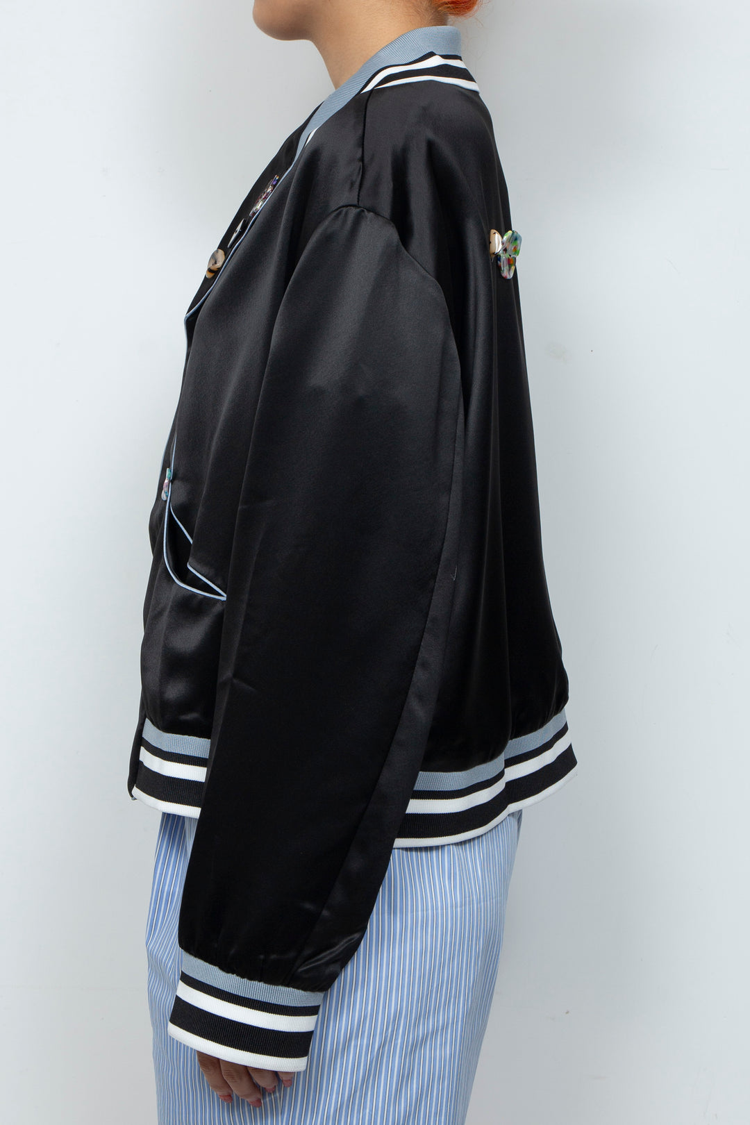 Threaded silk jacket