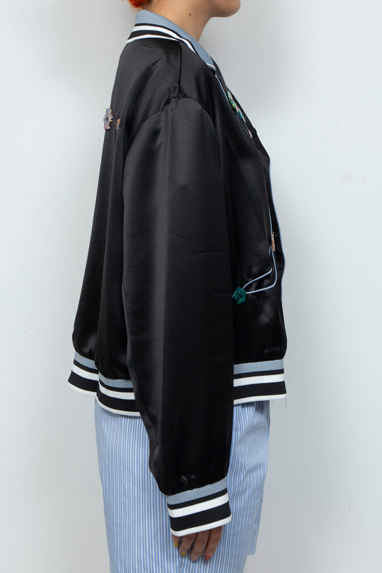 Threaded silk jacket
