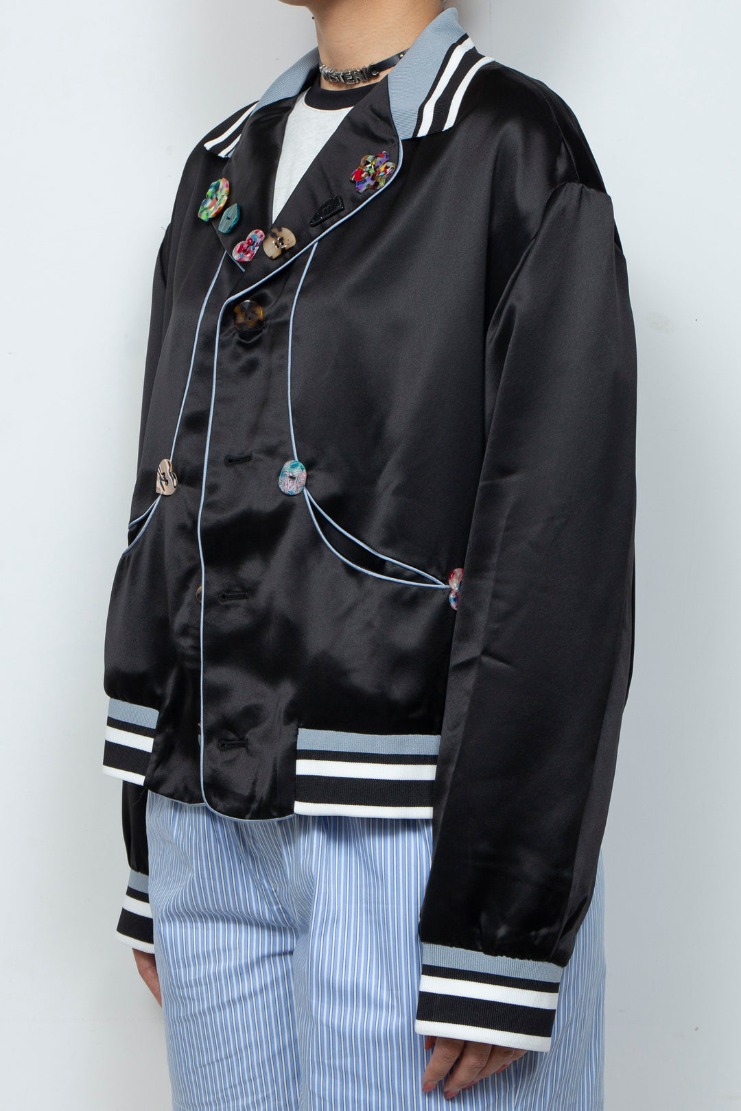 Threaded silk jacket