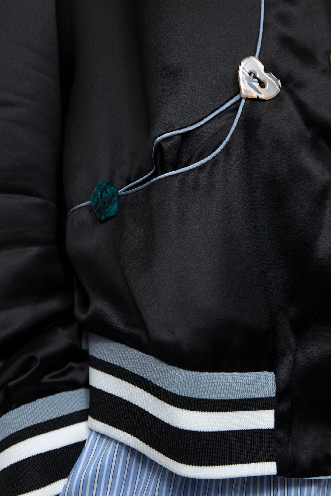 Threaded silk jacket