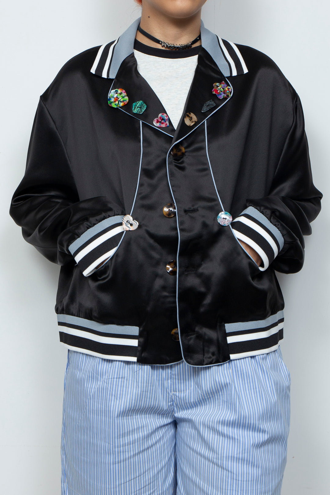 Threaded silk jacket