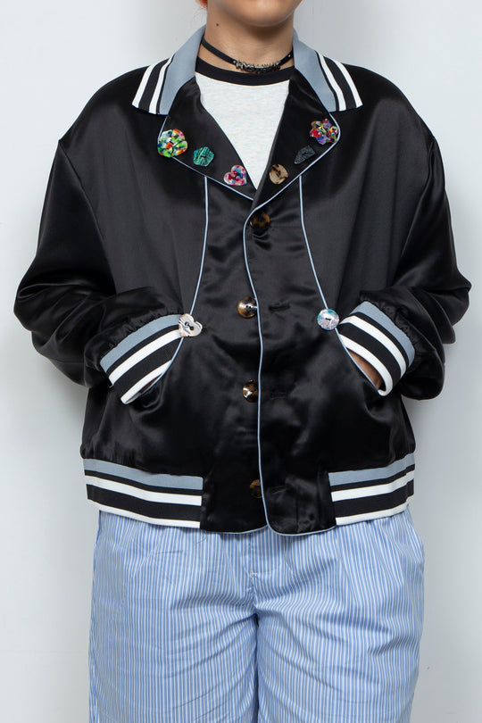 Threaded silk jacket