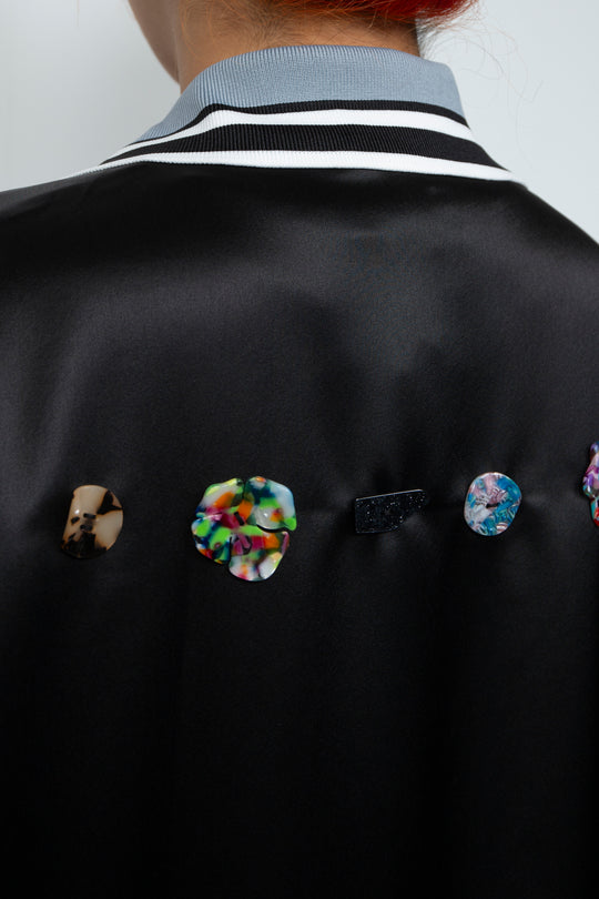 Threaded silk jacket
