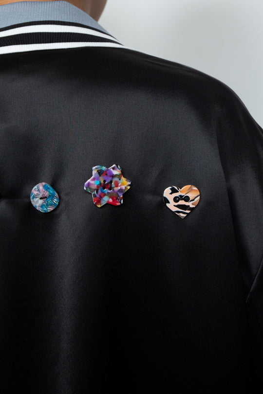 Threaded silk jacket
