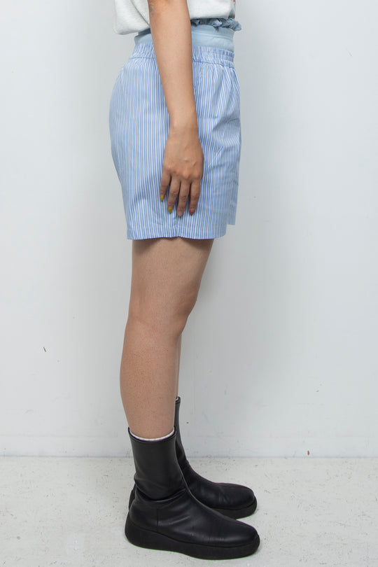 Ruffled double-layer Aro pants Blue