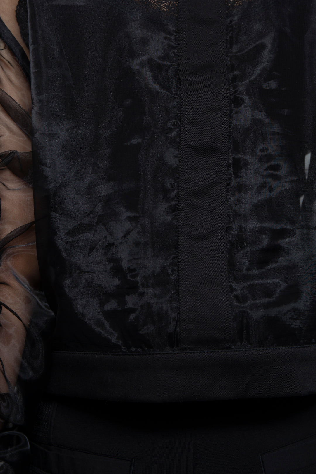 ETHER OVERSIZED GATHERED DRAWSTRINGS ZIP UP JACKET