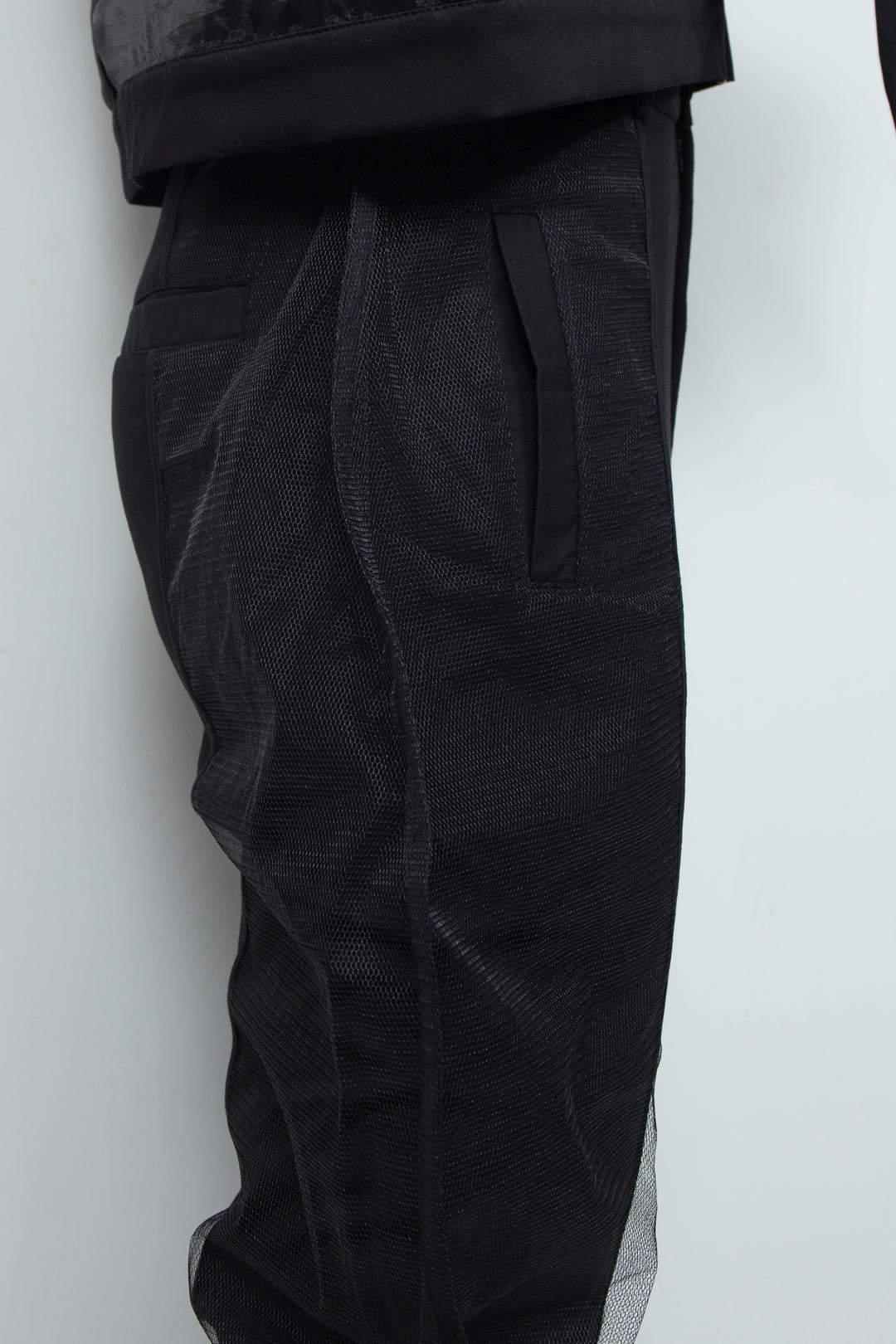 ETHER CAPRI ORGANZA-JERSEY BLEND PANTS