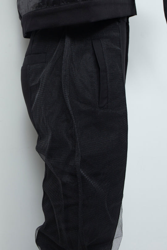 ETHER CAPRI ORGANZA-JERSEY BLEND PANTS