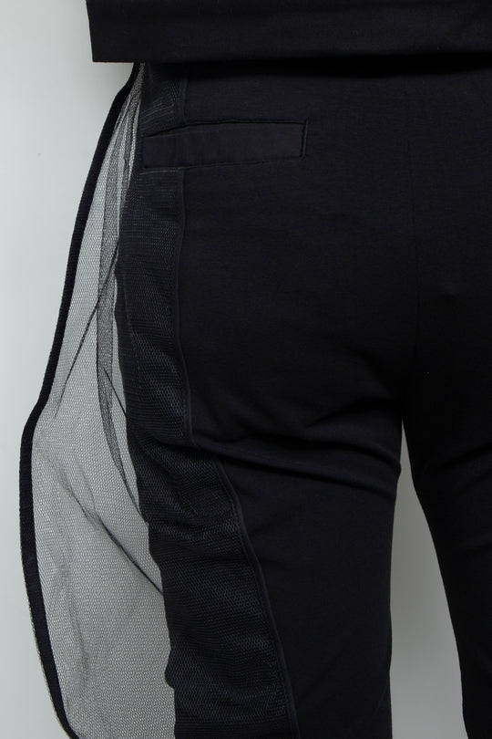 ETHER CAPRI ORGANZA-JERSEY BLEND PANTS