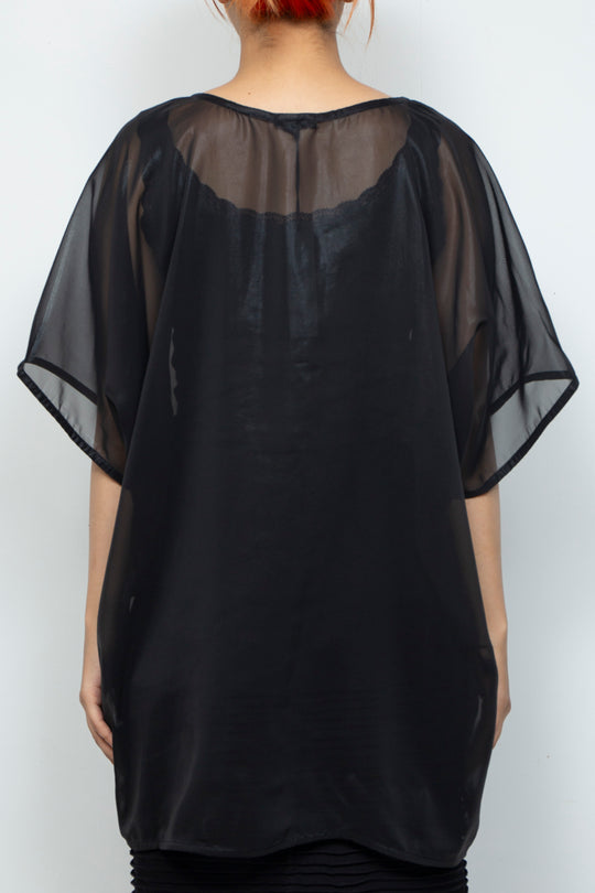ETHER EMBROIDERED CHIFFON WIDE TOP
