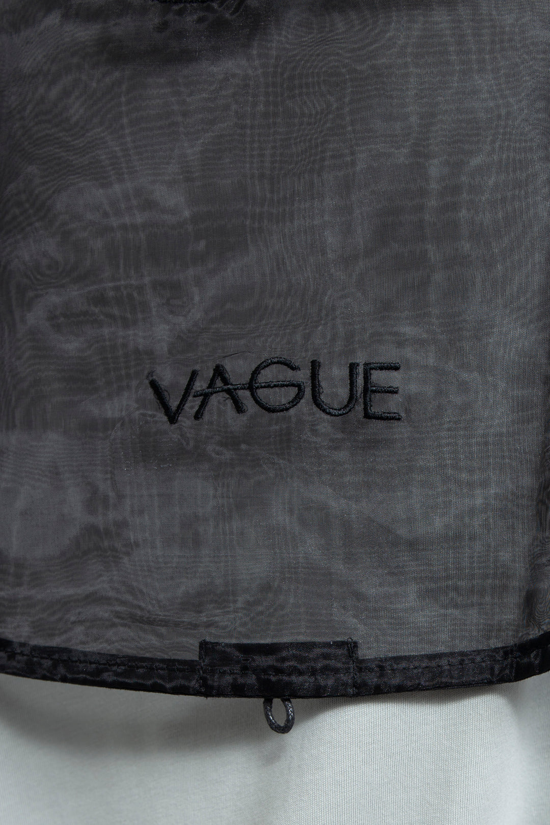 ETHER WIDE-BRIM EMBROIDERED BLACK ORGANZA HAT