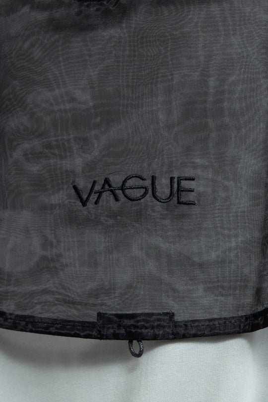 ETHER WIDE-BRIM EMBROIDERED BLACK ORGANZA HAT