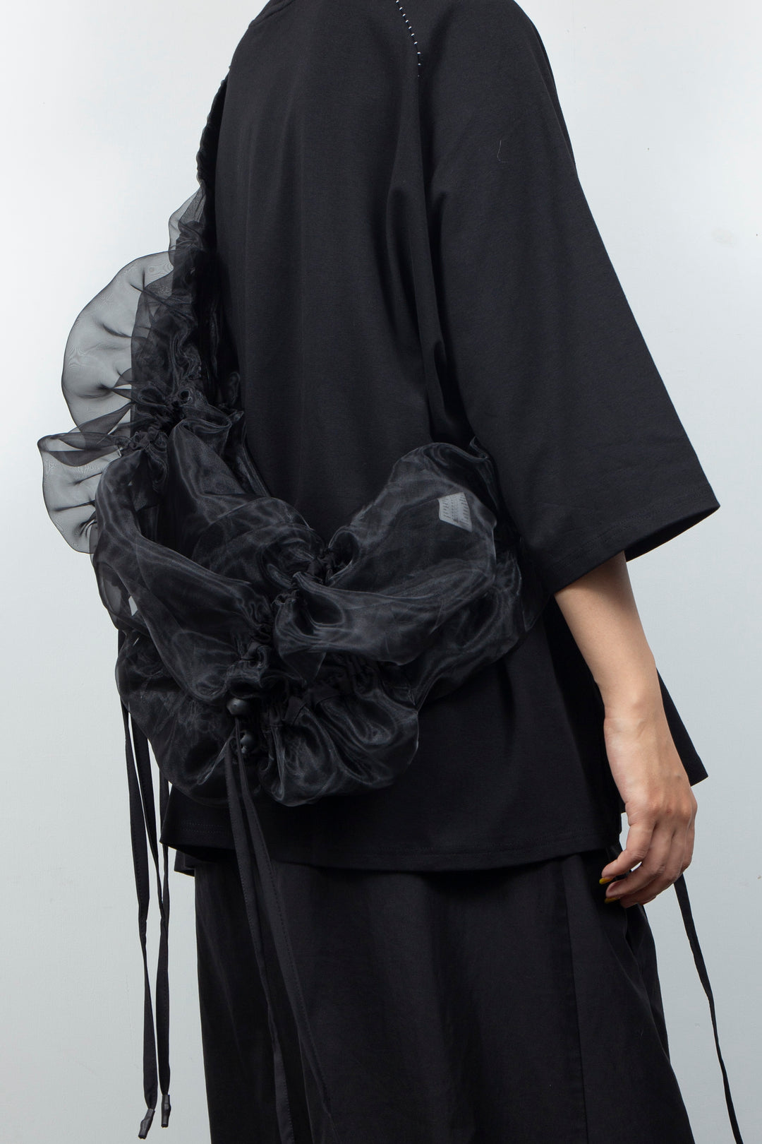 ETHER GATHERED VOLUMINOUS ORGANZA BAG