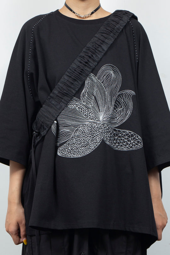 ETHER GATHERED VOLUMINOUS ORGANZA BAG