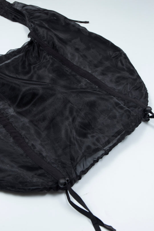 ETHER GATHERED VOLUMINOUS ORGANZA BAG