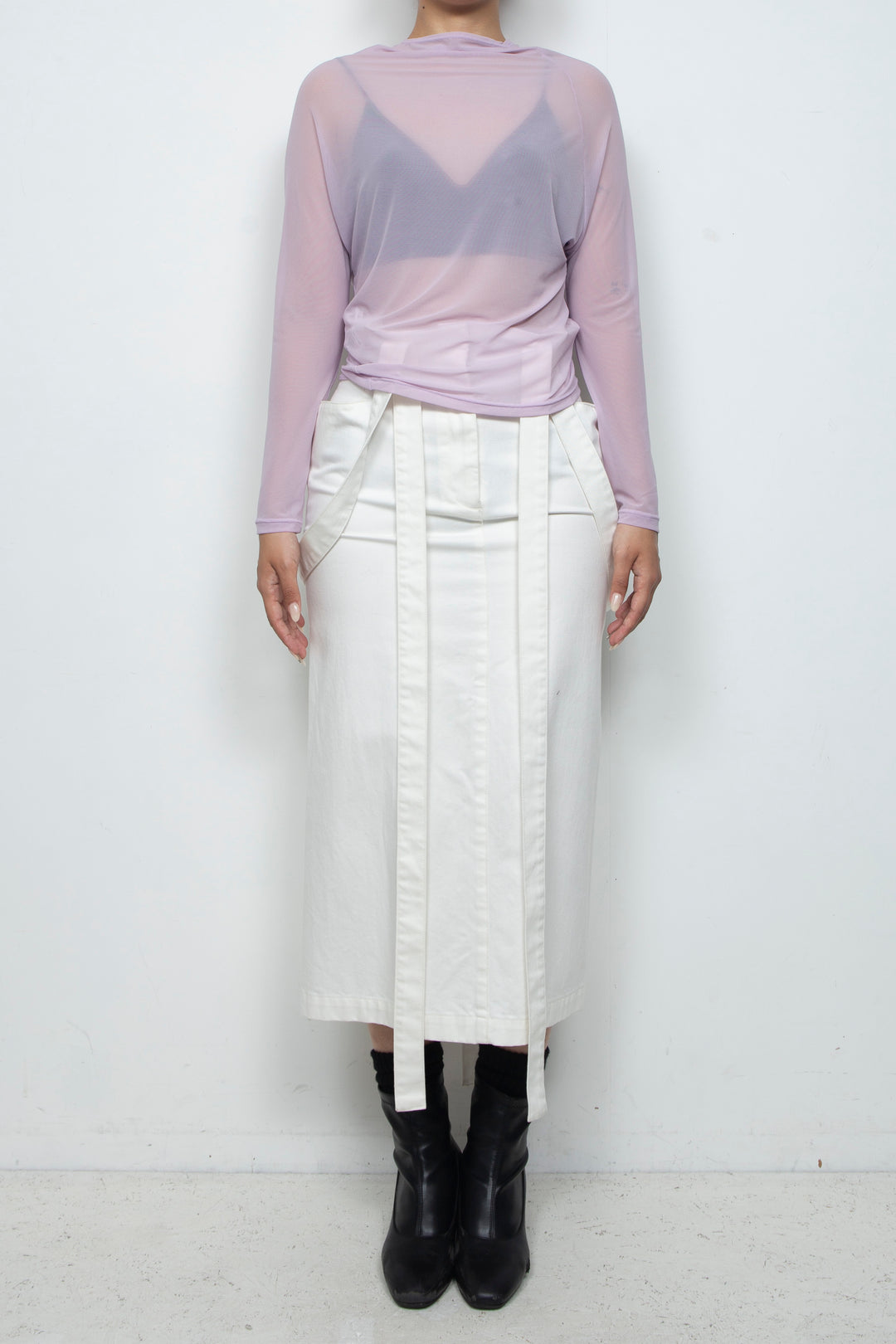 Lilac Pink Sheer layering Top