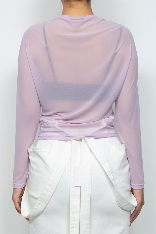 Lilac Pink Sheer layering Top