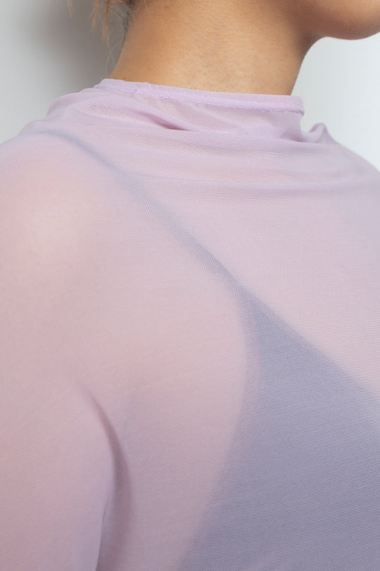 Lilac Pink Sheer layering Top