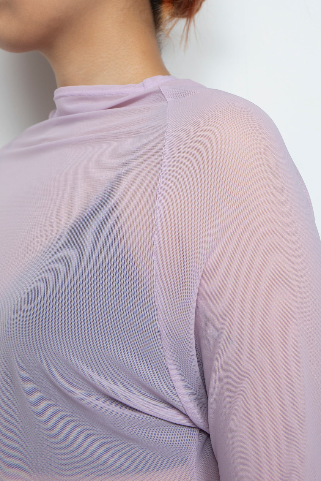 Lilac Pink Sheer layering Top