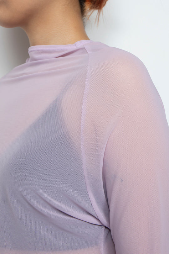 Lilac Pink Sheer layering Top