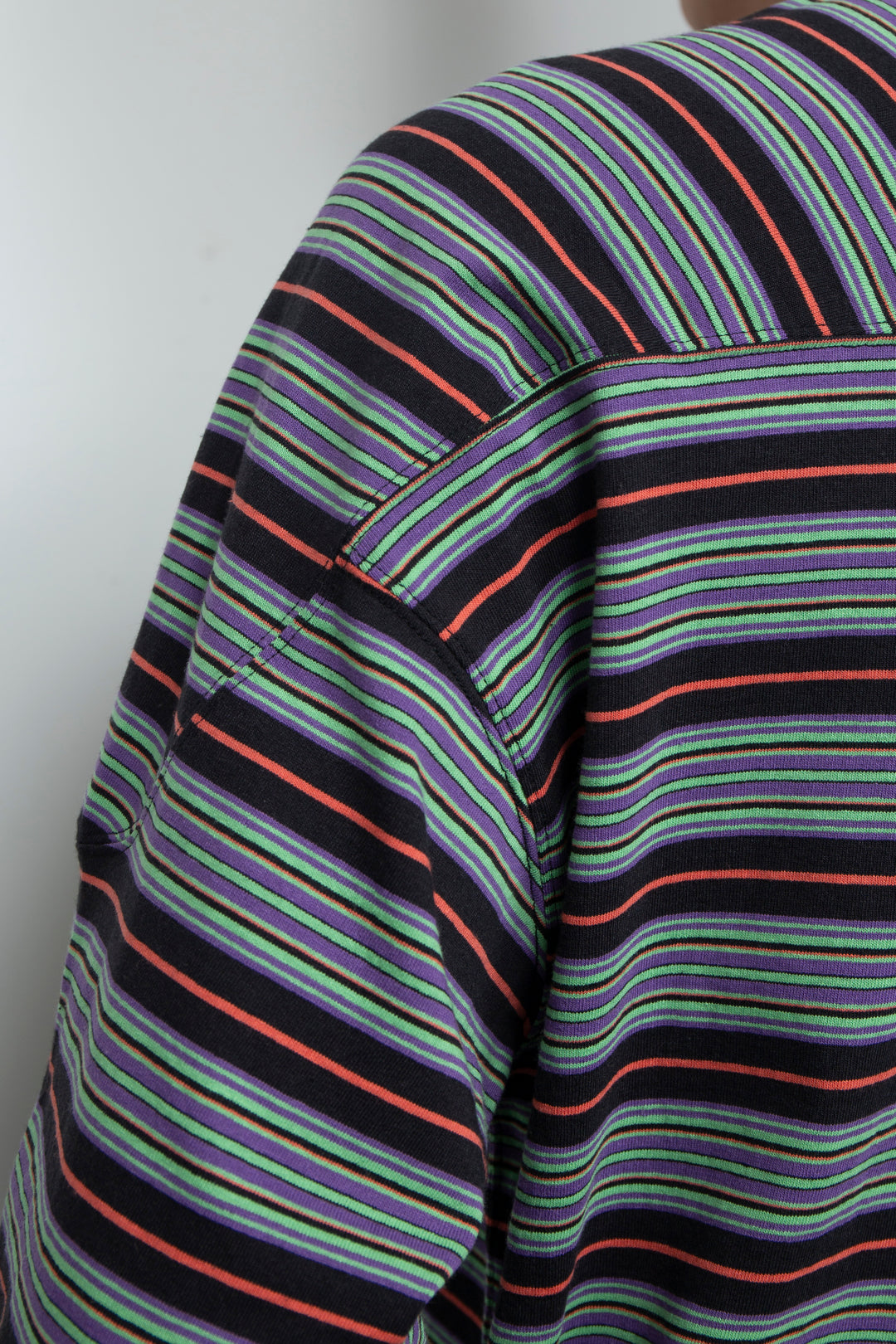 "ROESIE's" Nostalgic Border Polo Shirt BLACK