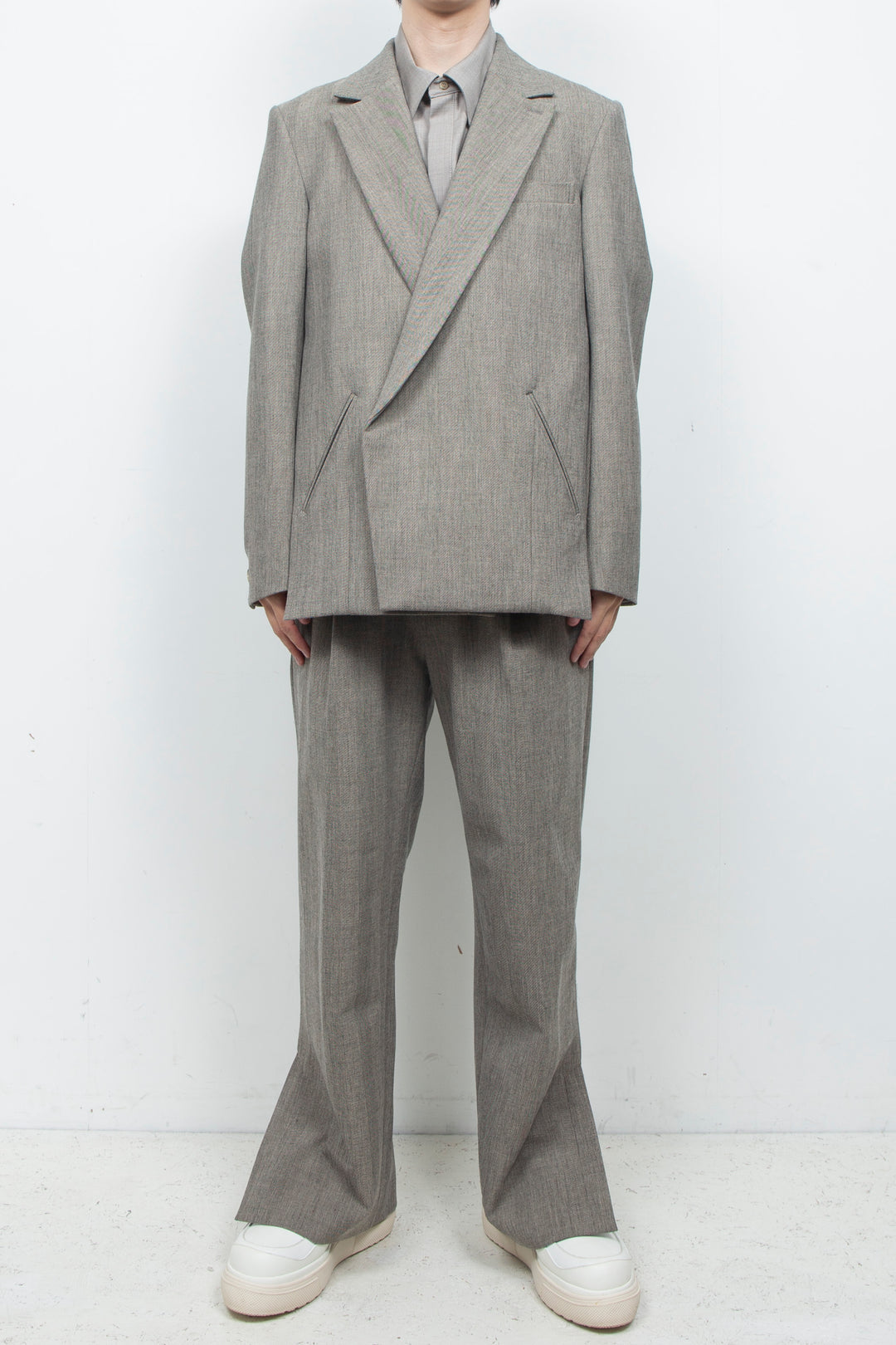 Double-breasted tailored jacket HERRINGBONE GR