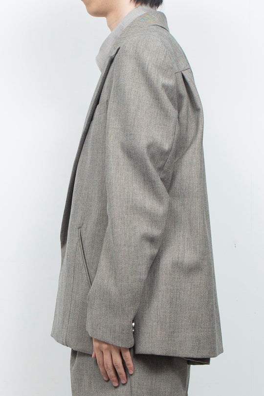 Double-breasted tailored jacket HERRINGBONE GR