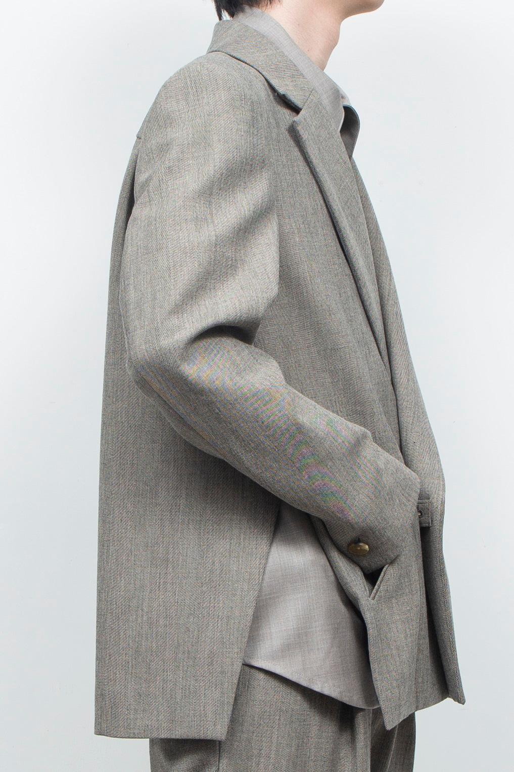 Double-breasted tailored jacket HERRINGBONE GR