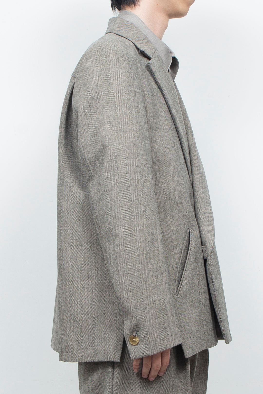 Double-breasted tailored jacket HERRINGBONE GR