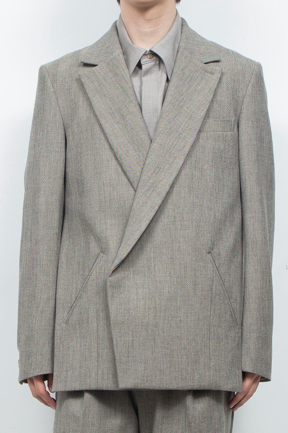 Double-breasted tailored jacket HERRINGBONE GR