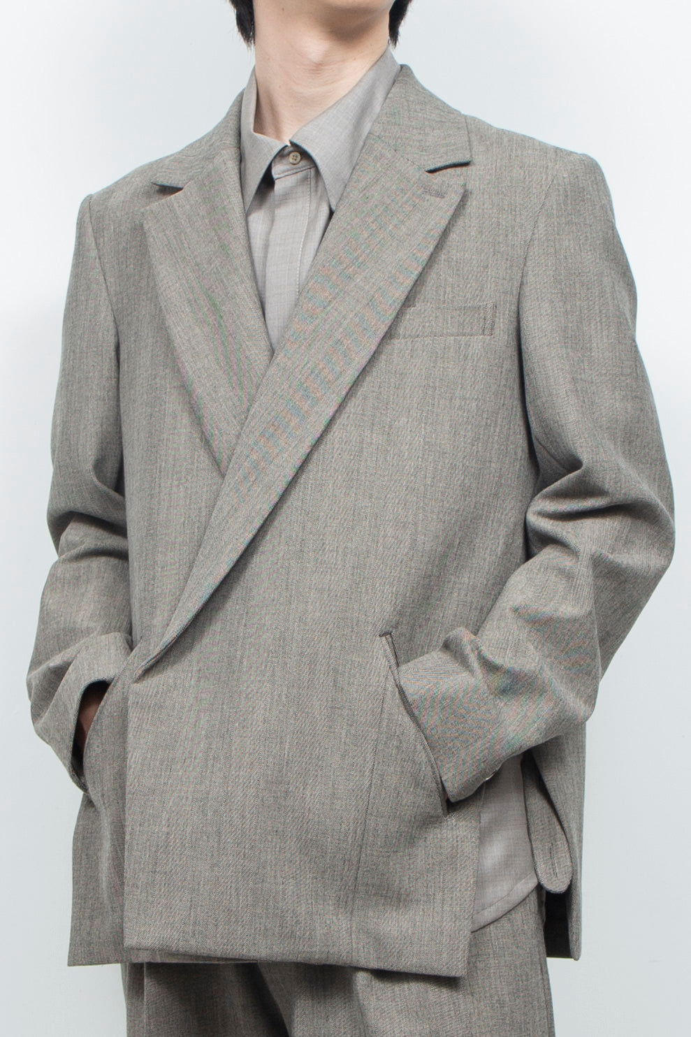 Double-breasted tailored jacket HERRINGBONE GR