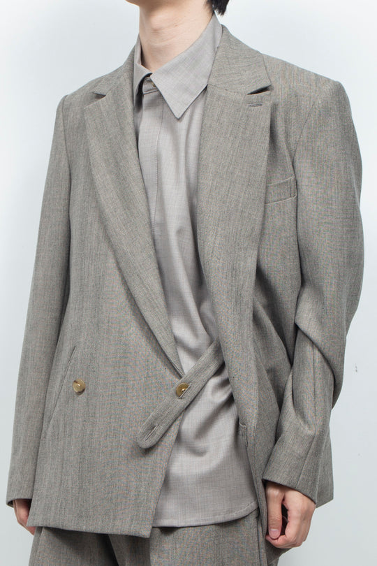 Double-breasted tailored jacket HERRINGBONE GR