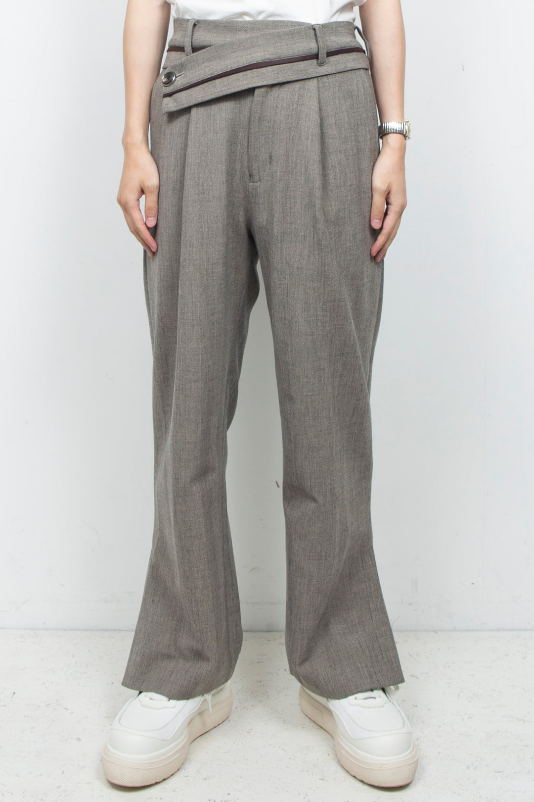 Double-Cloth Luxe Tweed Trousers HERRINGBONE GR