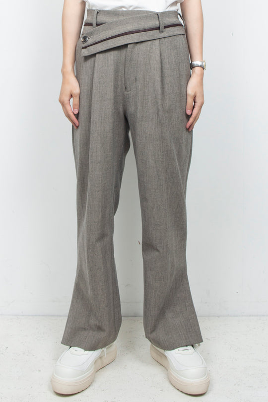 Double-Cloth Luxe Tweed Trousers HERRINGBONE GR