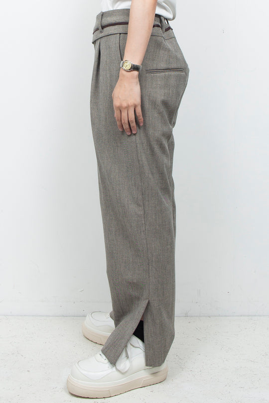 Double-Cloth Luxe Tweed Trousers HERRINGBONE GR