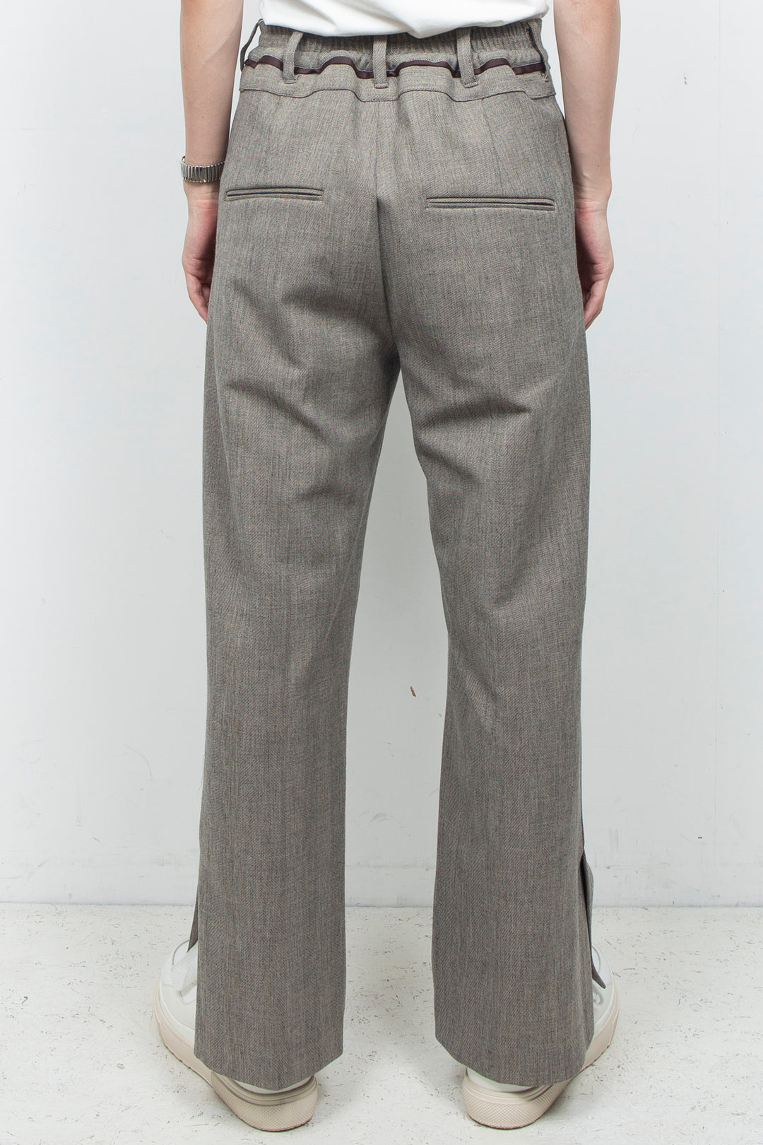 Double-Cloth Luxe Tweed Trousers HERRINGBONE GR