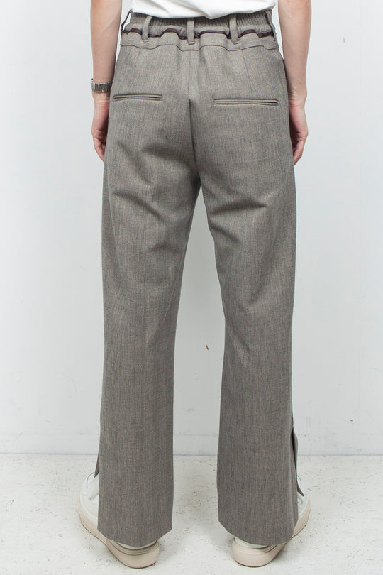 Double-Cloth Luxe Tweed Trousers HERRINGBONE GR