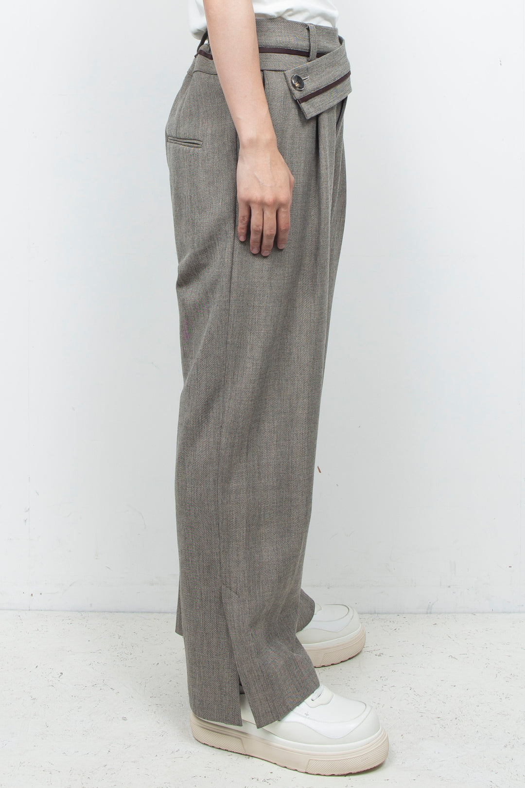 Double-Cloth Luxe Tweed Trousers HERRINGBONE GR