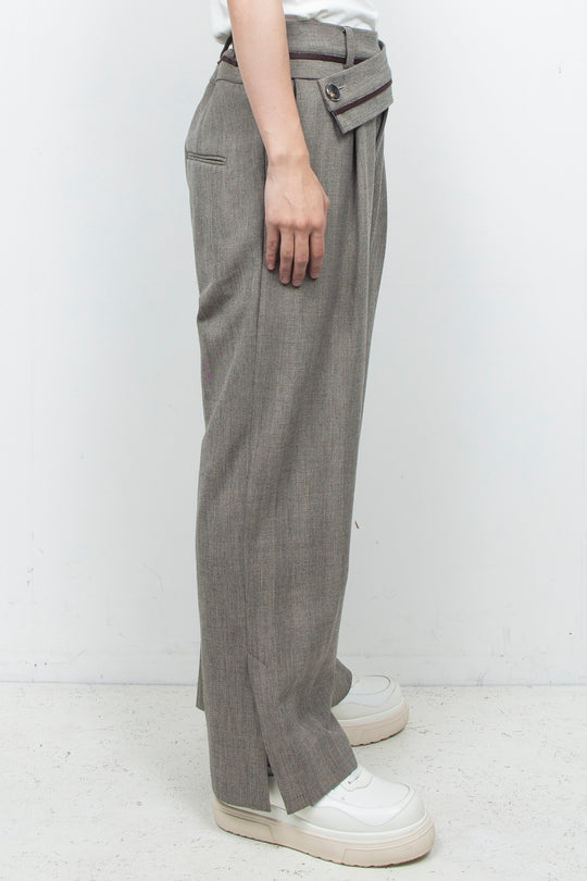 Double-Cloth Luxe Tweed Trousers HERRINGBONE GR